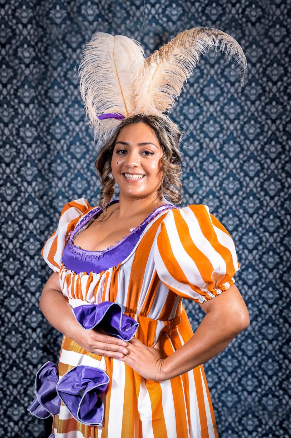 In costume
